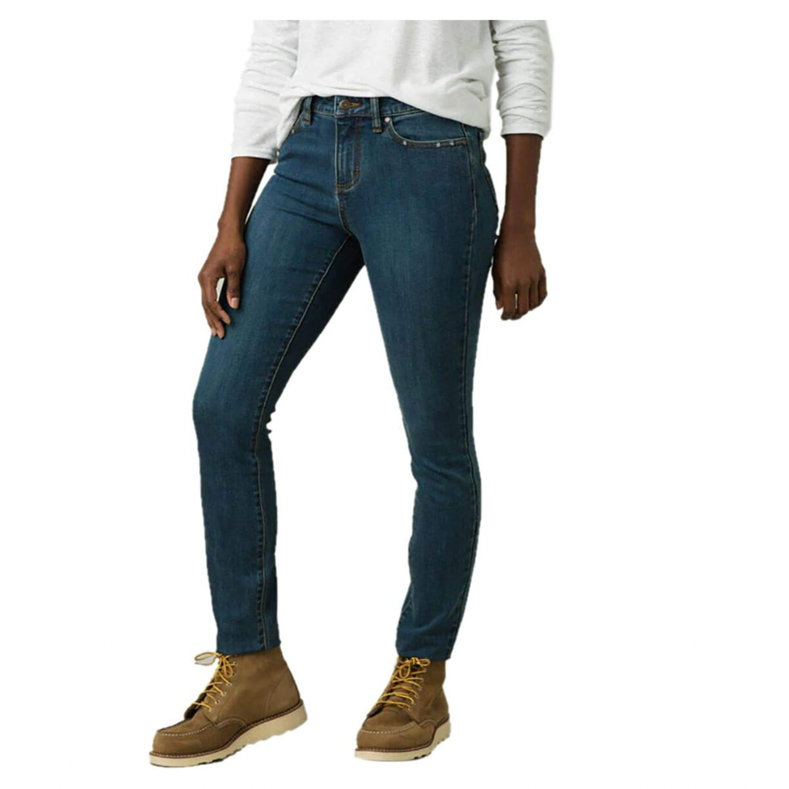 Nwt Prana Sienna Skinny Jean, Stretch Denim, True Blue Medium Wash Size 6 R